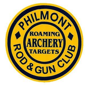 Logo of Philmont Rod & Gun Club with archery theme.