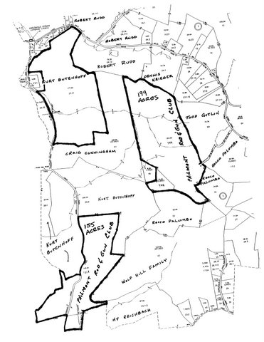 A map of the various districts in the city.