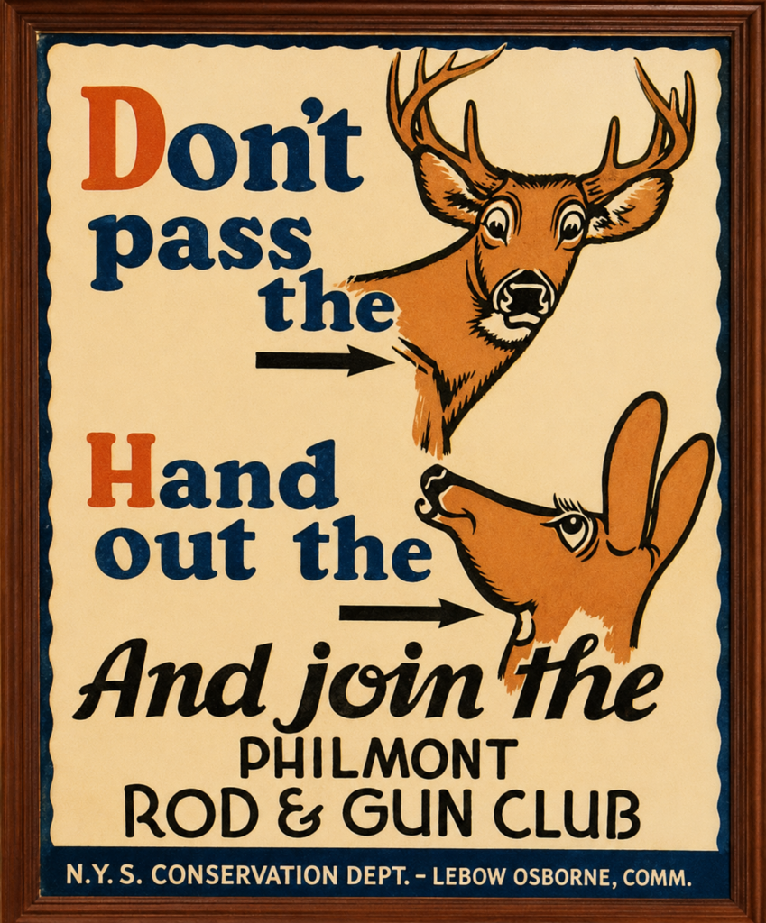 Image stating "Don't pass the "buck" with an image of a Deer-Buck. Hand out the "Doe" with an image of a Deer-Doe.