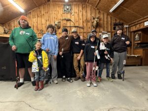 Group of children holding prizes
